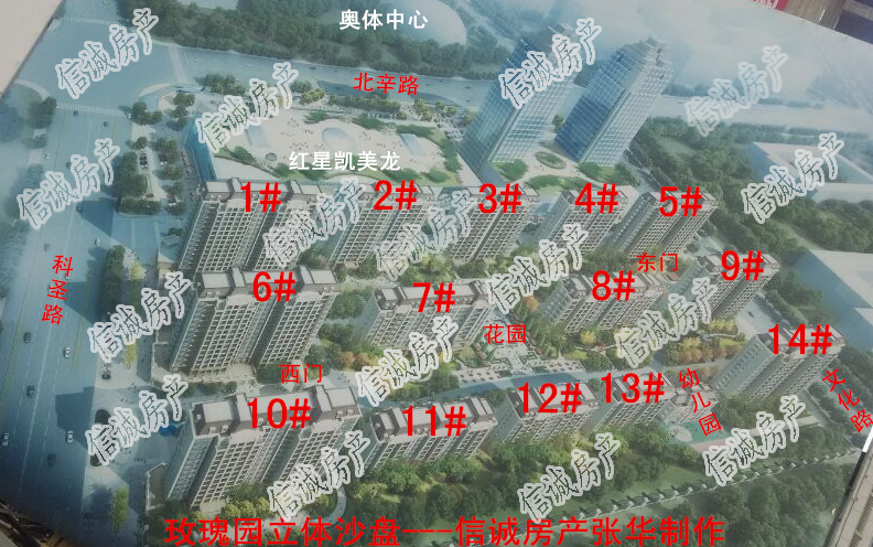 玫瑰園毛坯房，小區最前排，無遮擋
